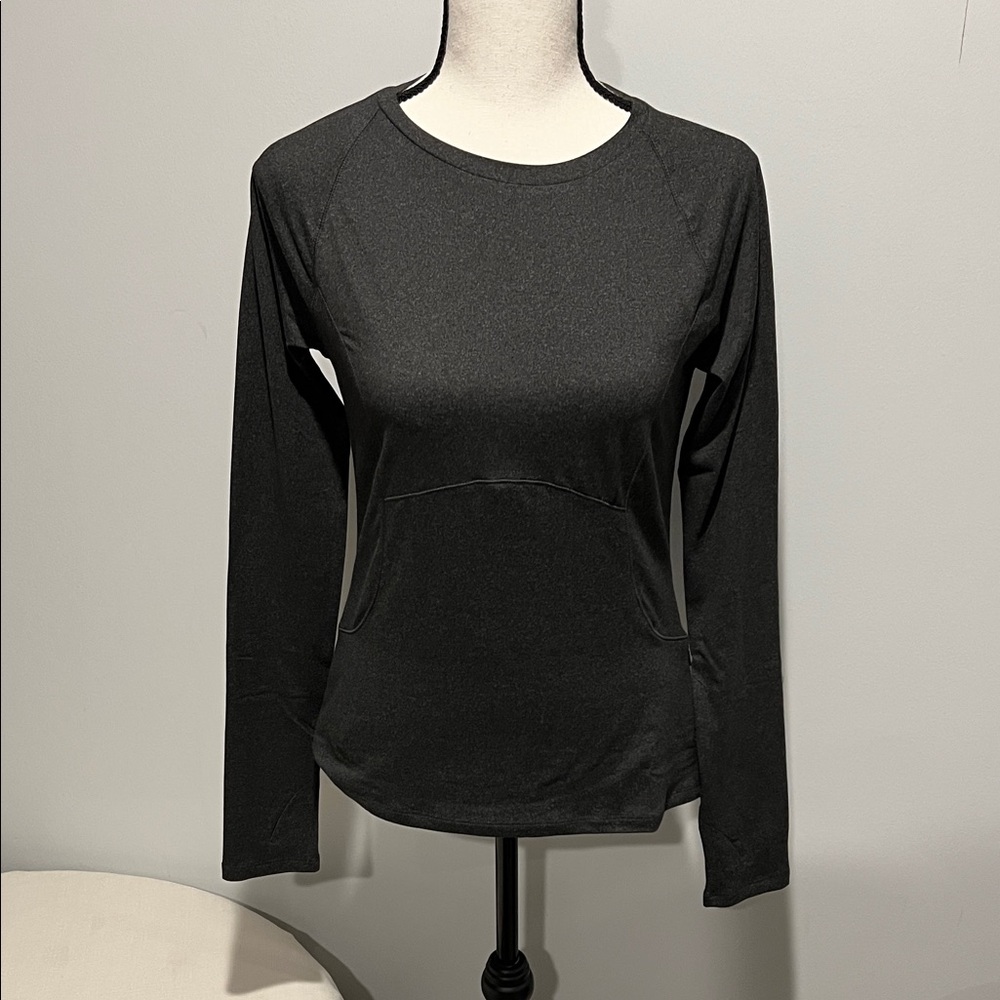 Women's Dark Gray Long Sleeve Top